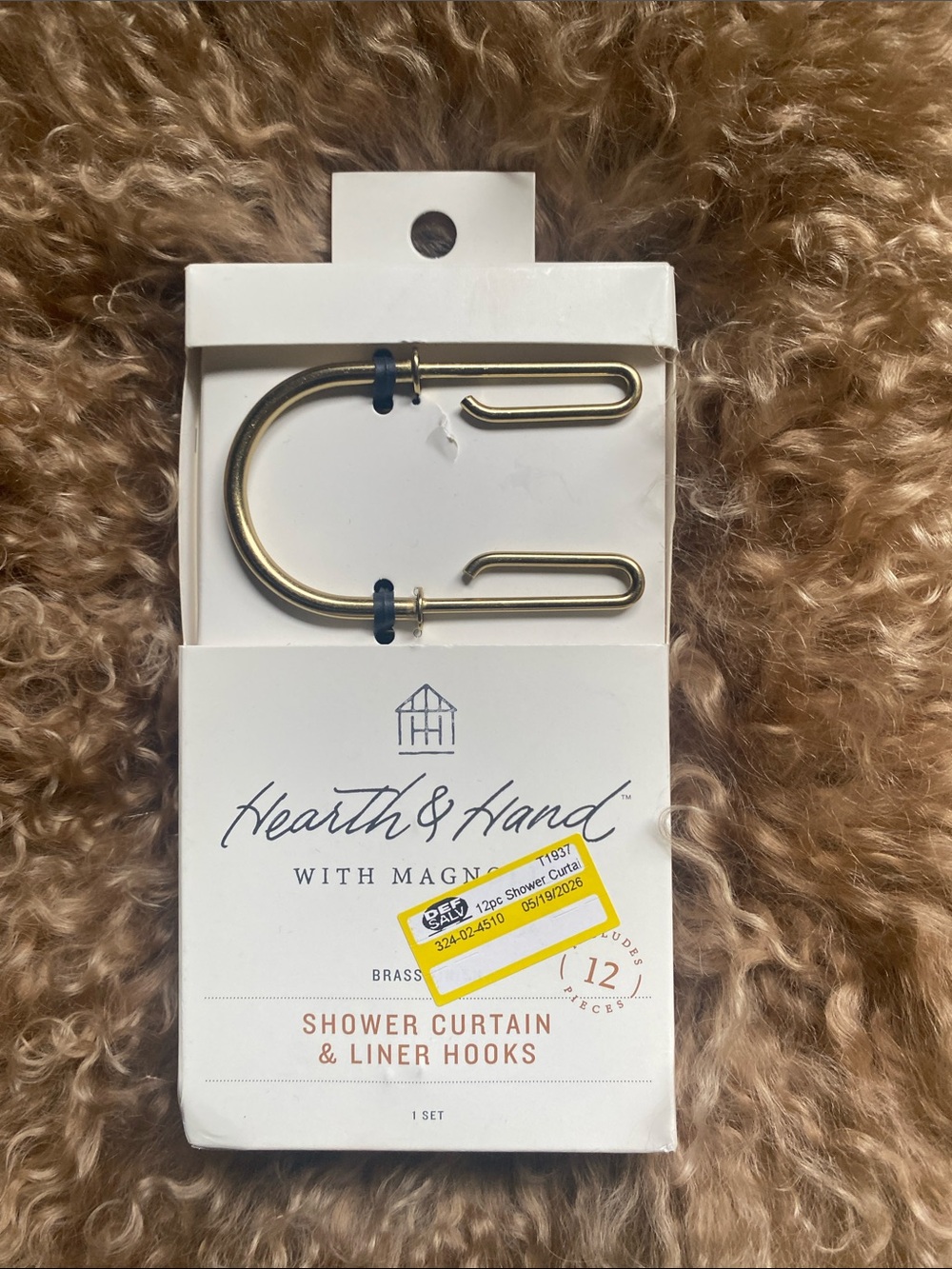 Hearth & Hand Brass Shower Curtain Hooks with